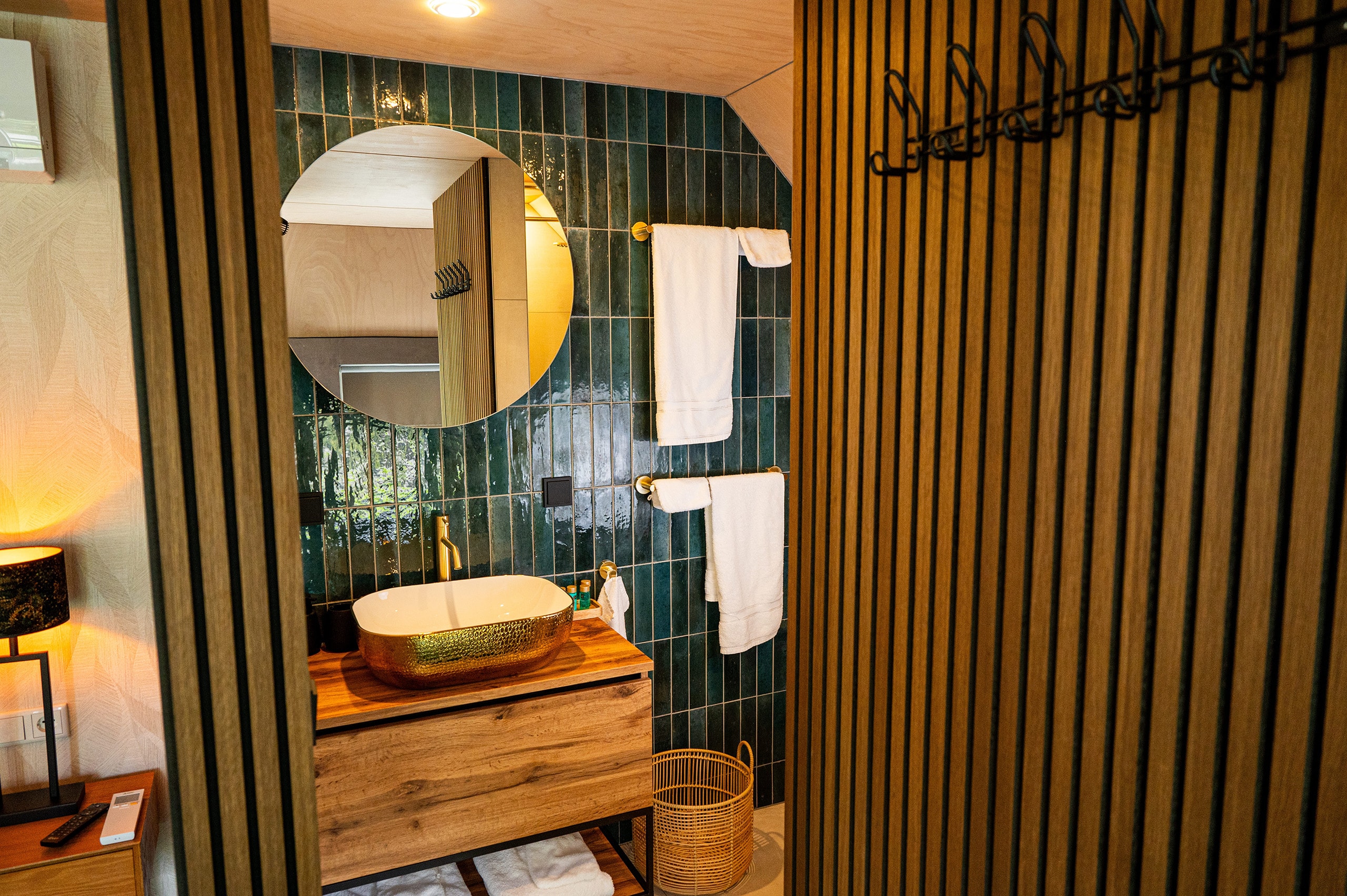 Moderne badkamer in een van onze suites, voorzien van luxe voorzieningen.